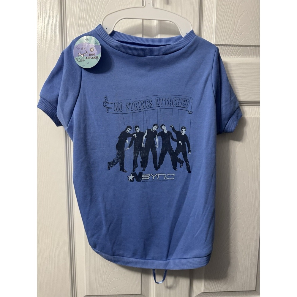 Nsync Dog Shirt No Strings Attached Size Extra Large Fur Baby Blue Boy Band New